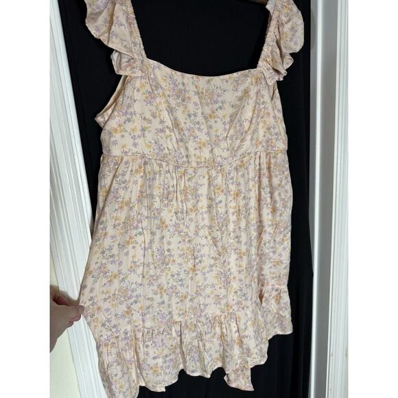 Arizona Jean Co Peach Floral Dress Size 2XL New Without Tags Cottage Boho Spring - Picture 2 of 7